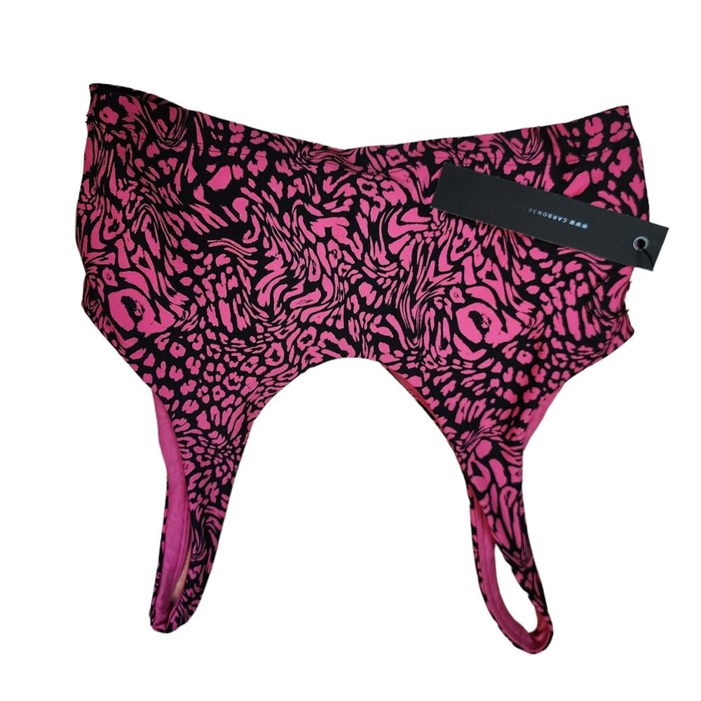 Carbon38 Electric Pink Leopard Printed Sports Bra Soze Small - Picture 7 of 9
